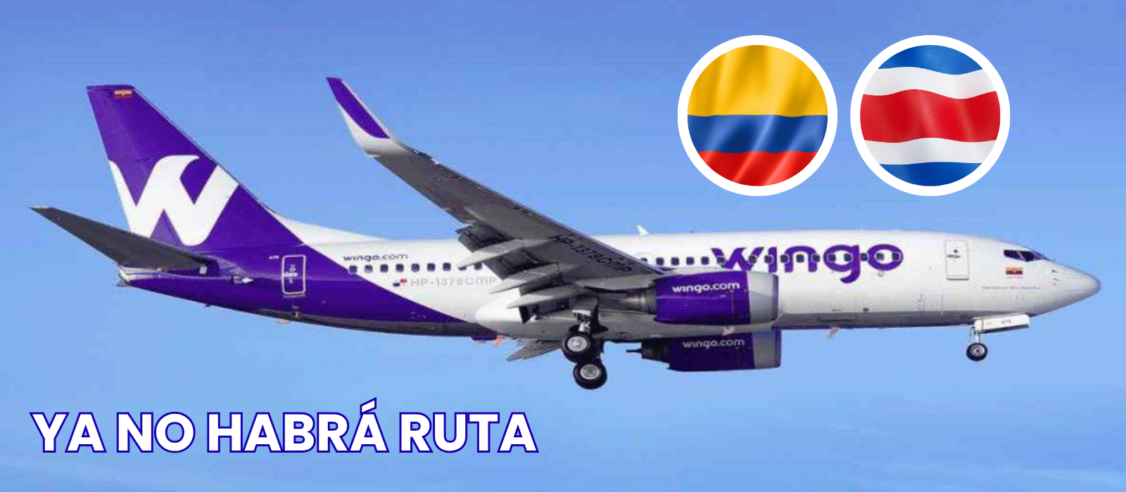 Wingo suspenderá los vuelos de Bogota a Costa Rica